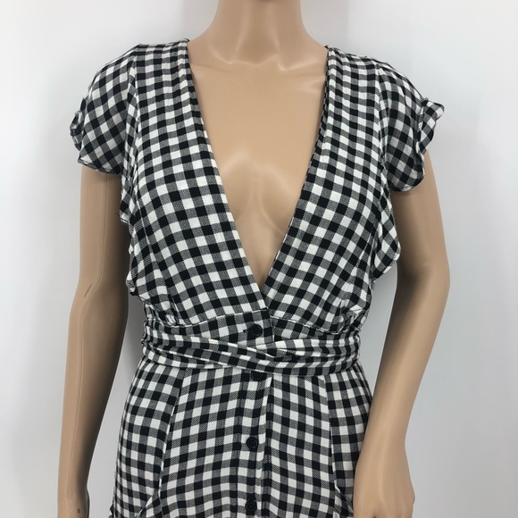 Gingham Dress Lost and Wander Black & White Gingham Dress Small - Picture 6 of 12